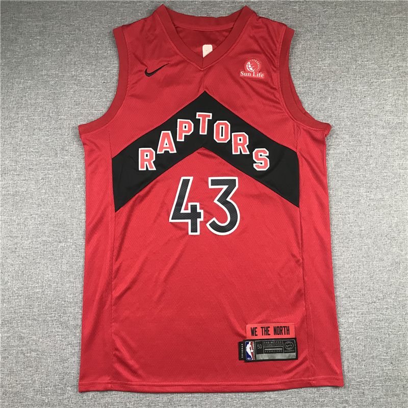 Men Toronto Raptors 43 Siakam Red 2021 Nike Game NBA Jersey